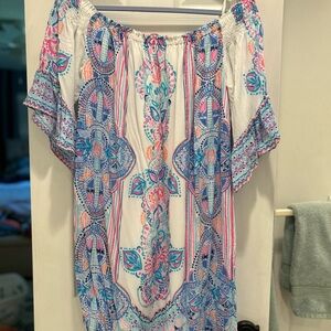 ❌❌ SOLD ❌❌ Lilly Pulitzer Fawna Off Shoulder Dress Resort White